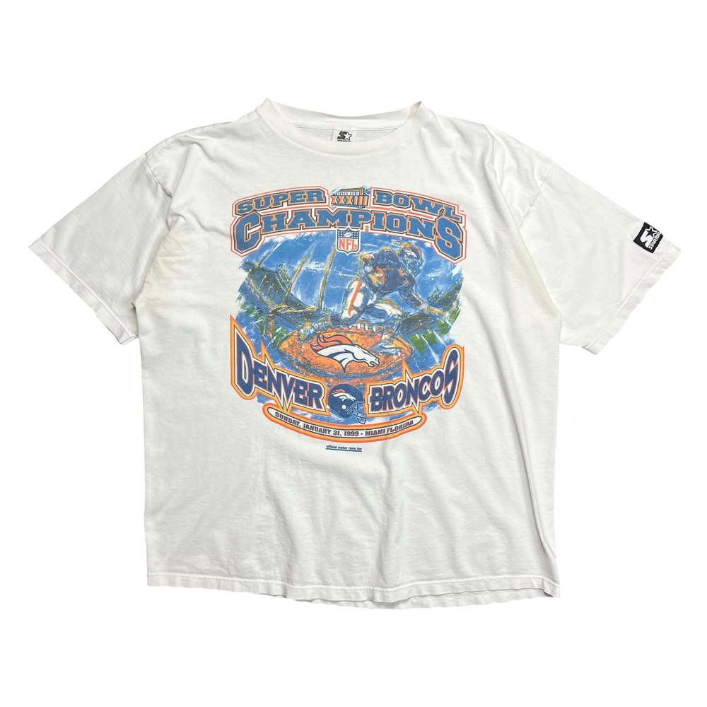 Vintage 1999 Starter Denver Broncos Super Bowl Champions T-Shirt - XL